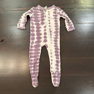💜 Kite Baby Organic Cotton Footed Zip Sleeper – Tie-Dye Purple 💜